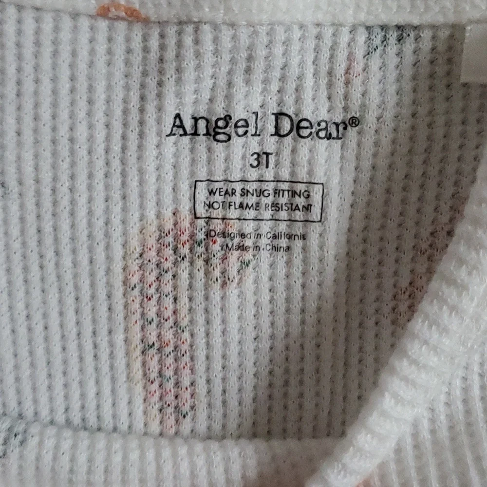Angel Dear Kids Unisex Waffle Knit Christmas Cookie Long Johns Pajamas Sz3T